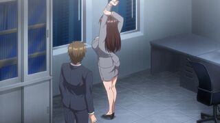 Anime Boss Trapped in Office Gets Throat Fucked & Creamed on Desk