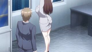 Anime Boss Trapped in Office Gets Throat Fucked & Creamed on Desk