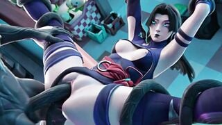 Shemale Deepthroats Alien Monster Tentacle in 3D Hentai Lab