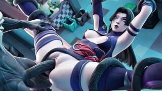 Shemale Deepthroats Alien Monster Tentacle in 3D Hentai Lab