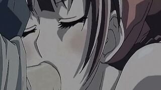 Brunette Anime Girl Sucks Cock & Gets Hard Creampie in Doggystyle Hentai