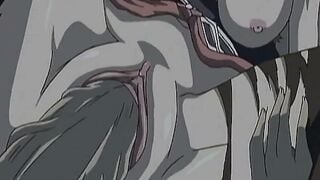 Brunette Anime Girl Sucks Cock & Gets Hard Creampie in Doggystyle Hentai