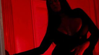 Emma Butt Deepthroats Big Black Cock In Wet Black Dress