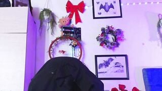 Goth Tgirl Strokes Her Monster Shaft Until Cumshot