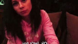 Russian Teen Swallows Massive BBC Cum in Raw 3way Parody