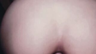 POV Petite Brunette Doggy Style Anal Fuck & Cum Swallow