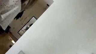 Brunette Neighbor Sucks Cock In Tight White Lingerie