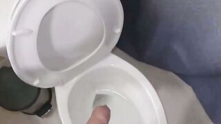 Glasses Wearing MILF Sucks Cock In Bathroom Then Gets Pounded On Floor