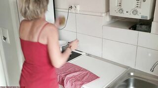 100% Amateur Over 45 Cougar Spreads Her Legs For Step Son Inside Kitchen