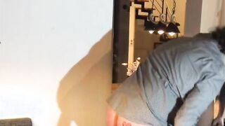 Manager on lunch break with enormous penis inside his butt