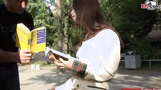 Unshaved oriental women picked up at the street for anal sex