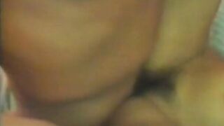 B-cup eastern riding bro cowgirl-style, then he reams her snatch