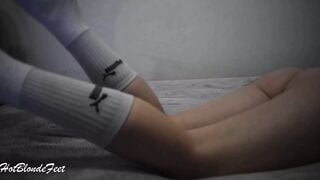 Bombshell Blonde Into Big Socks, You Need to Watch It - Miley Grey