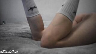 Bombshell Blonde Into Big Socks, You Need to Watch It - Miley Grey