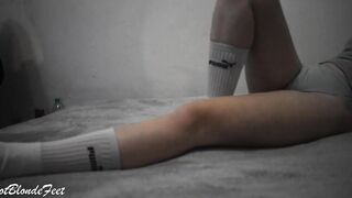 Bombshell Blonde Into Big Socks, You Need to Watch It - Miley Grey