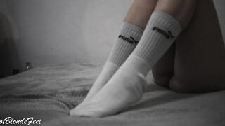 Bombshell Blonde Into Big Socks, You Need to Watch It - Miley Grey