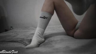 Bombshell Blonde Into Big Socks, You Need to Watch It - Miley Grey