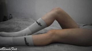 Bombshell Blonde Into Big Socks, You Need to Watch It - Miley Grey