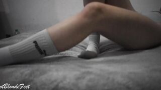 Bombshell Blonde Into Big Socks, You Need to Watch It - Miley Grey