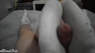 Cutie Blonde Doing Devils Pedicure - Miley Grey