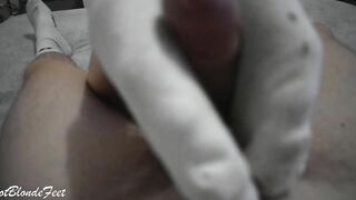 Cutie Blonde Doing Devils Pedicure - Miley Grey