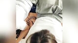 Lesbo Students Making Out After College! Spying on my Dyke Sister and Her Friend! Amateur 3 Way! #1