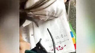 Lesbo Students Making Out After College! Spying on my Dyke Sister and Her Friend! Amateur 3 Way! #1