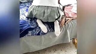Lesbo Students Making Out After College! Spying on my Dyke Sister and Her Friend! Amateur 3 Way! #1