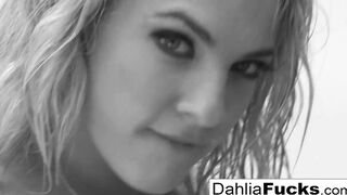 Goddess Dahlia gets sexual and squirts all over the beach