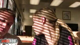 beauty blonde 18 yo outside rough banged! and exhib