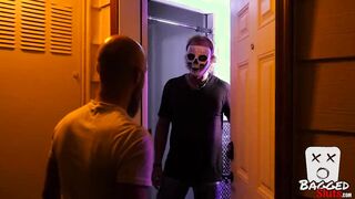 Trick or Treat: Slutty Housewife Blows three Dicks on Halloween