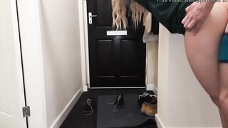 Delivery Dude Knocked on the Door as I Screwed my Wifey and I let him Nailed her while I See.