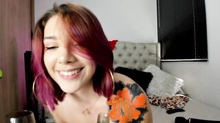 Erotic red haired Otaku is into uncontrollable hoe mode