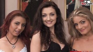 Reverse Gang Bang with thin panties Women and sex toy anal s