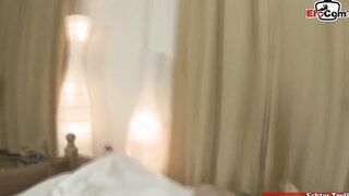 Slender dark haired pounded into the booty and twat at the casting