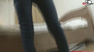 Slender dark haired pounded into the booty and twat at the casting