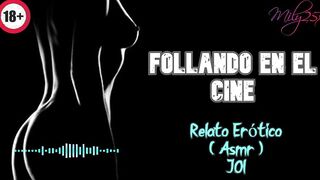 Fucking inside the cinema - Naughty Story - (ASMR) - Real voice