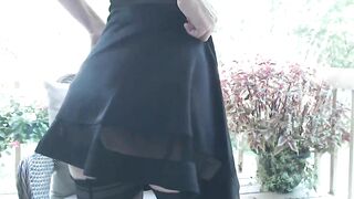 Into the garden goddess 19 yo showing booty Public
