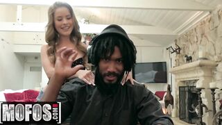 MOFOS - Adorable dark haired Lilly Ford cheats on her ebony BF with his roomate