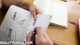 Reality Kings - Sexual school women Jill Kassidy suck off her study mate under the table