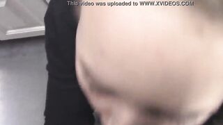 Stranger chick blows my cock inside Walmart