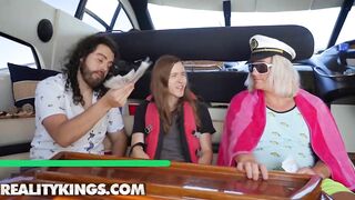 Reality Kings - Pretty Angela White And Her Friends Sloan Harper Sofie Reyez & Xander Corvus Have A Incredible Boat Rides
