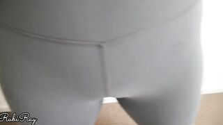 Satisfy Cum inside My Soak Panty and Yoga Leggings