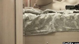 Teenie home alone masturbating
