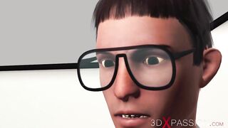 3d cuckold! Vulgar young blonde plowed rough by a long ebony dick