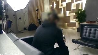 Silence. Jeny Smith with no underwear showing off a man. Concealed camera office prank
