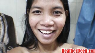Heatherdeep.com 14 week pregnant thai teenie heather deep solo into the bathtub finger fucked and cum squirt