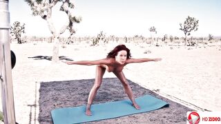 Nude Fitness with Tabitha Stevens HD; bbw, long-hooters, solo, dark hair