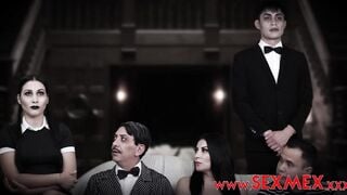 TERESA FERRER & ANGIE MILLER - HALLOWEEN UNIQUE - THE ADDAMS FAMILY SEX PARTY