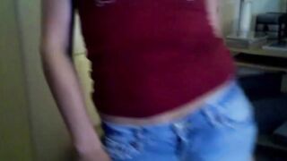 Sensual chick tapes herself